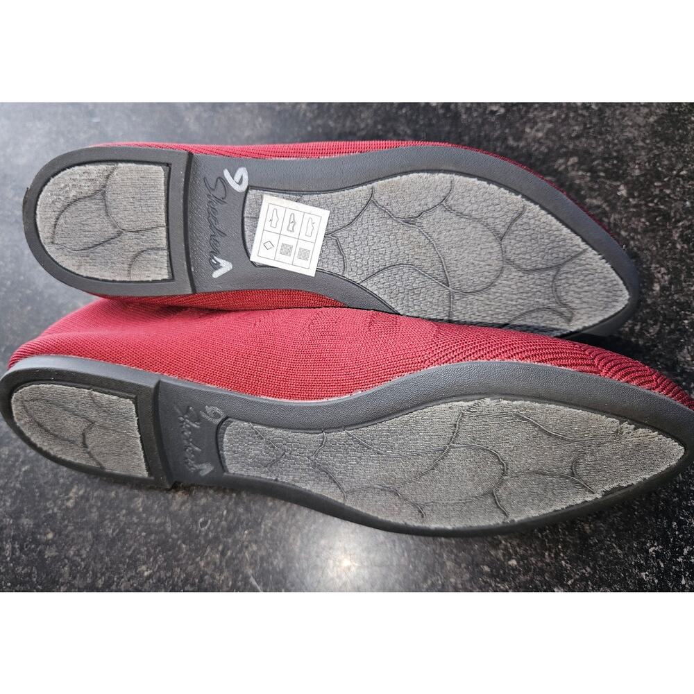 Women's Sketchers Cleo Bewitch Ballet Flat Air Cooled, Memory Foam, Red, Sz 6.5 - Picture 7 of 7